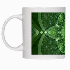 Fractal Green St Patrick S Day White Mugs by Wegoenart