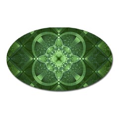 Fractal Green St Patrick S Day Oval Magnet by Wegoenart