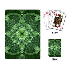 Fractal Green St Patrick S Day Playing Cards Single Design by Wegoenart