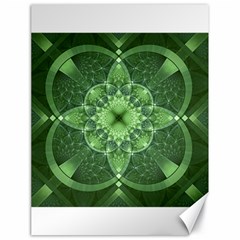 Fractal Green St Patrick S Day Canvas 18  X 24  by Wegoenart