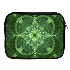 Fractal Green St Patrick S Day Apple Ipad 2/3/4 Zipper Cases by Wegoenart