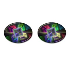 Perspective Technology Fractal Cufflinks (oval) by Wegoenart