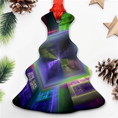 Perspective Technology Fractal Ornament (christmas Tree)  by Wegoenart