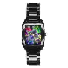 Perspective Technology Fractal Stainless Steel Barrel Watch by Wegoenart