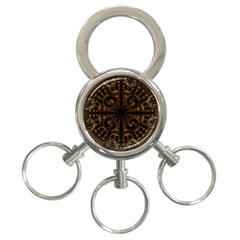 Fractal Circle Globes Geometric 3-ring Key Chains