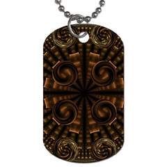 Fractal Circle Globes Geometric Dog Tag (one Side) by Wegoenart