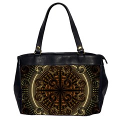 Fractal Circle Globes Geometric Oversize Office Handbag (2 Sides) by Wegoenart