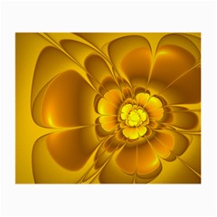 Fractal Yellow Flower Floral Small Glasses Cloth by Wegoenart