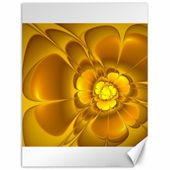 Fractal Yellow Flower Floral Canvas 18  X 24  by Wegoenart