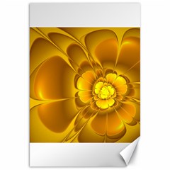 Fractal Yellow Flower Floral Canvas 20  X 30  by Wegoenart