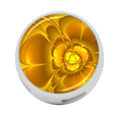 Fractal Yellow Flower Floral 4-port Usb Hub (one Side) by Wegoenart