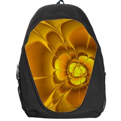 Fractal Yellow Flower Floral Backpack Bag