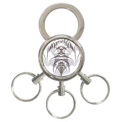 Fractal Delicate Intricate 3-ring Key Chains