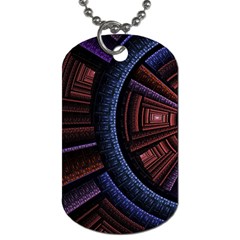 Fractal Circle Pattern Curve Dog Tag (one Side) by Wegoenart