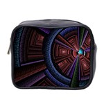 Fractal Circle Pattern Curve Mini Toiletries Bag (Two Sides) Front