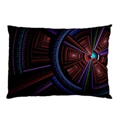 Fractal Circle Pattern Curve Pillow Case (two Sides) by Wegoenart