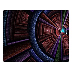 Fractal Circle Pattern Curve Double Sided Flano Blanket (large)  by Wegoenart