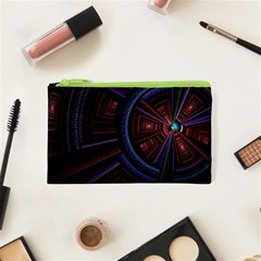 Fractal Circle Pattern Curve Cosmetic Bag (xs) by Wegoenart