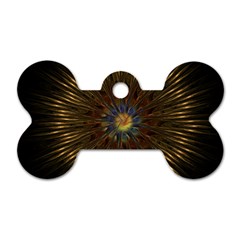 Fractal Golden Spiral Geometry Dog Tag Bone (one Side) by Wegoenart