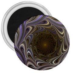 Fractal Waves Whirls Modern 3  Magnets by Wegoenart