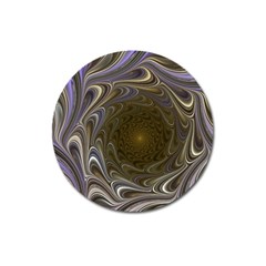 Fractal Waves Whirls Modern Magnet 3  (round) by Wegoenart