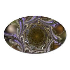 Fractal Waves Whirls Modern Oval Magnet by Wegoenart