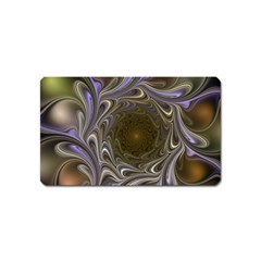 Fractal Waves Whirls Modern Magnet (name Card) by Wegoenart