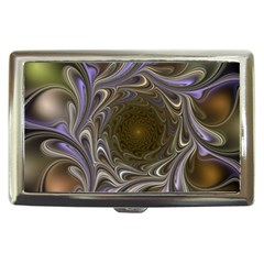 Fractal Waves Whirls Modern Cigarette Money Case by Wegoenart