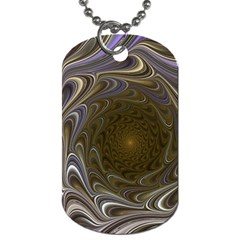 Fractal Waves Whirls Modern Dog Tag (two Sides) by Wegoenart