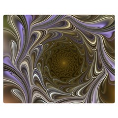 Fractal Waves Whirls Modern Double Sided Flano Blanket (medium)  by Wegoenart