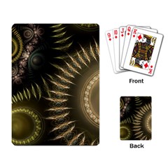 Fractal Steampunk Gears Fantasy Playing Cards Single Design by Wegoenart