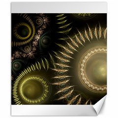 Fractal Steampunk Gears Fantasy Canvas 8  X 10  by Wegoenart