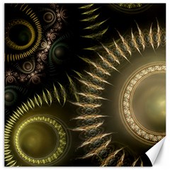 Fractal Steampunk Gears Fantasy Canvas 12  X 12  by Wegoenart