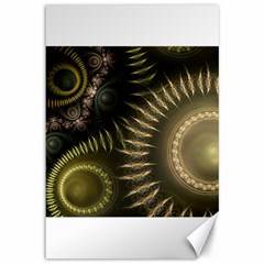 Fractal Steampunk Gears Fantasy Canvas 12  X 18  by Wegoenart