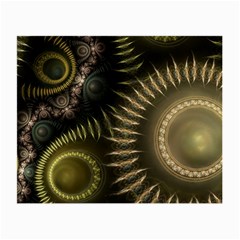 Fractal Steampunk Gears Fantasy Small Glasses Cloth (2-side) by Wegoenart