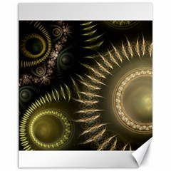 Fractal Steampunk Gears Fantasy Canvas 11  X 14  by Wegoenart