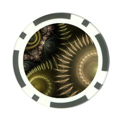 Fractal Steampunk Gears Fantasy Poker Chip Card Guard (10 Pack) by Wegoenart