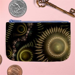 Fractal Steampunk Gears Fantasy Large Coin Purse by Wegoenart