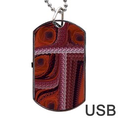 Petals Pattern Design Texture Dog Tag Usb Flash (two Sides) by Wegoenart