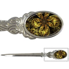 Fractal Floral Gold Golden Letter Opener