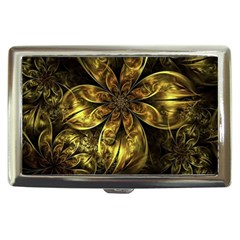 Fractal Floral Gold Golden Cigarette Money Case