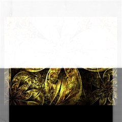 Fractal Floral Gold Golden Rectangular Jigsaw Puzzl