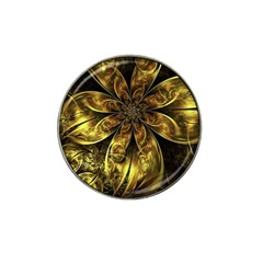 Fractal Floral Gold Golden Hat Clip Ball Marker