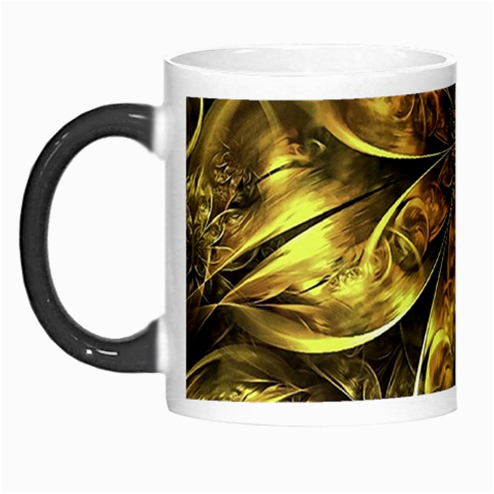 Fractal Floral Gold Golden Morph Mugs