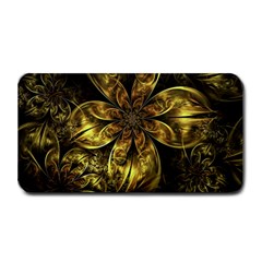 Fractal Floral Gold Golden Medium Bar Mats