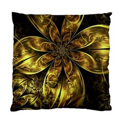 Fractal Floral Gold Golden Standard Cushion Case (One Side)