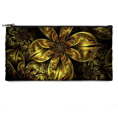 Fractal Floral Gold Golden Pencil Cases