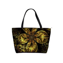 Fractal Floral Gold Golden Classic Shoulder Handbag