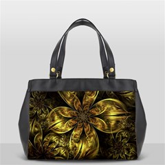 Fractal Floral Gold Golden Oversize Office Handbag