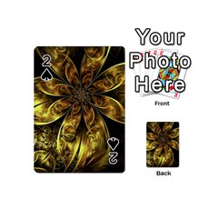 Fractal Floral Gold Golden Playing Cards 54 (Mini)